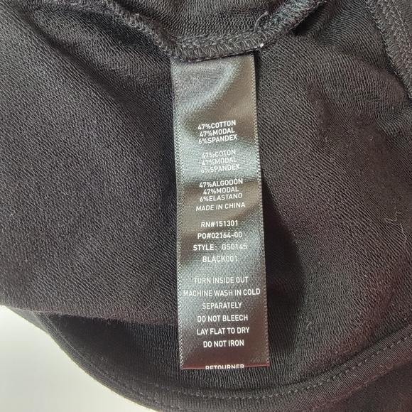 Good American Black Open Back Crewneck Pullover Sweatershirt - Picture 6 of 7